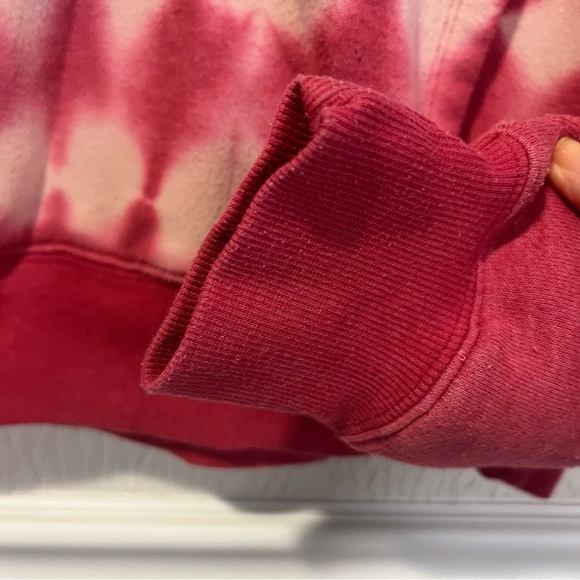 Free People Movement Dusty Rose and White Lace-Up Hoodie size Small - Picture 7 of 15